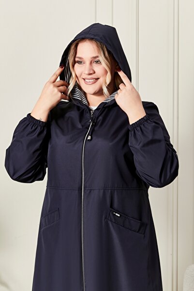 Ferace Women's Plus Size Full Length Trench Coat