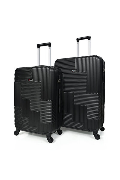 MORANO Hard-Side Luggage Set Lightweight 4 Double Wheeled Suitcase with Built-In Type Lock (Set of 3 Pcs)