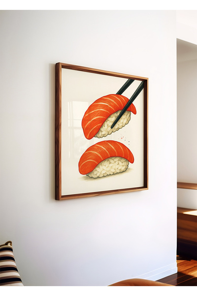 ARTHOUSECOLLECTIVE Sushi Duo - Colecția Bucătăriei - Poster pătrat - Poster f...