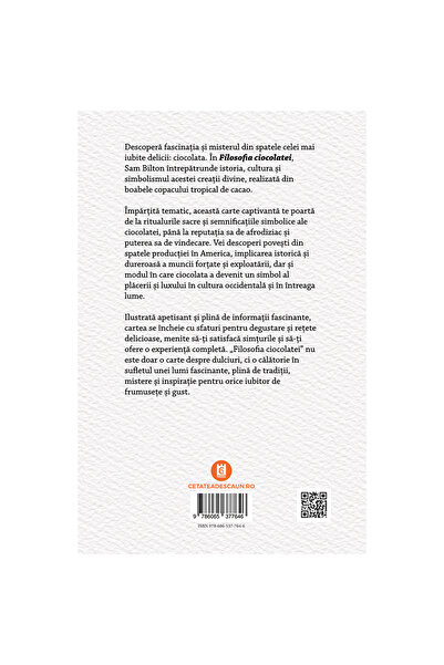 Editura Cetatea de Scaun Filosofia ciocolatei