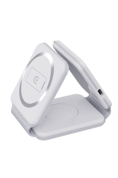 OEM Încărcător wireless magnetic, Stație de încărcare 3 în 1, rapid, 15 W, Fa...