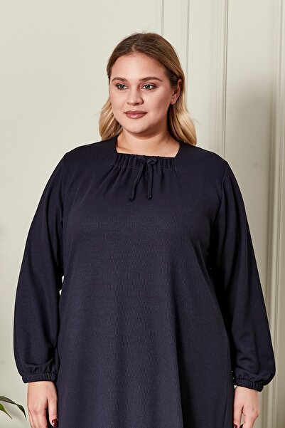 Ferace Women's Plus Size Square Neck Dress