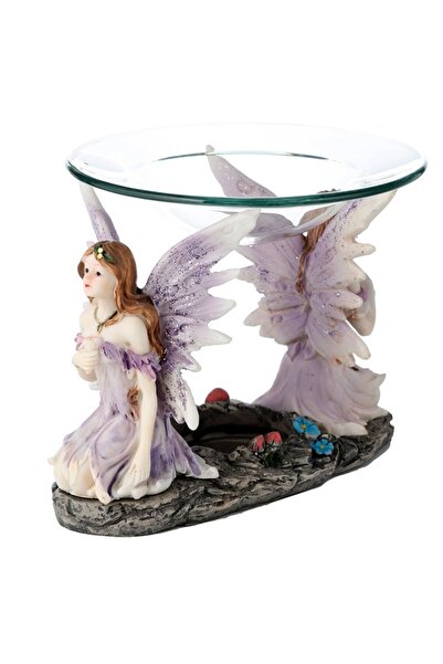 OEM Artistic Resin Essential Oil Diffuser Lamp - '2 Fairies' - Elegant Aromatherapy Decor
