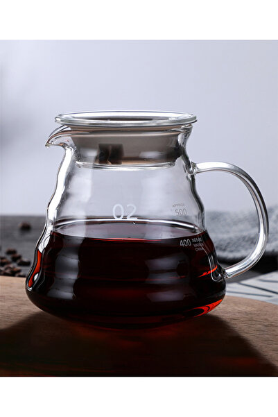 EHOME Glass Hand-brewed Coffee Pot Filter Cup Set Glass Cloud Pot Coffee Filter Drip Coffee Maker 600ml