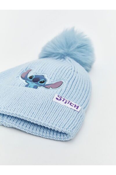 LC Waikiki LCW ACCESSORIES Stitch Nakışlı Kız Çocuk Bere