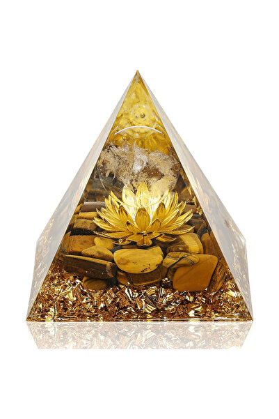craftmystic Μάτι Τίγρης 6 εκ. Οργονική Πυραμίδα με θεραπευτικούς κρυστάλλους ...