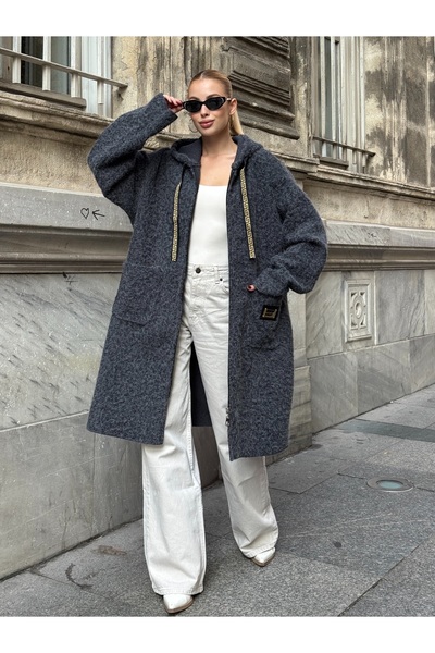 Tubik معطف نسائي مزين بـ بغطاء رأس جيوب