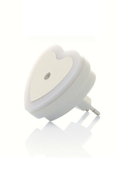 usin Beyaz Işık Kalp Tip Otomatik Gece Yanıp Gündüz Sönen Işık Sensörlü Ledli...