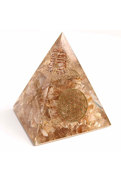 craftmystic Piramidă organică citrină 80-90 mm - Prosperitate și energie pozi...