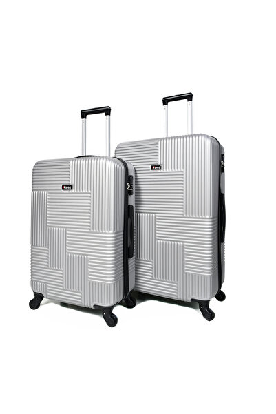 MORANO Hard-Side Luggage Set Lightweight 4 Double Wheeled Suitcase with Built-In Type Lock (Set of 3 Pcs)