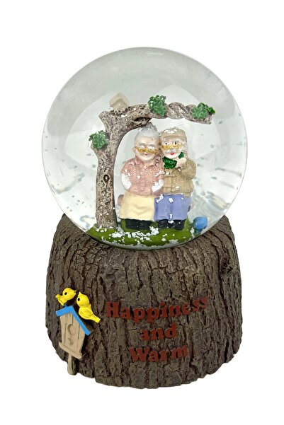 Bıyıklı Tobacco Happiness And Warm - Sevimli İhtiyar Çift Işıklı ve Müzikli K...