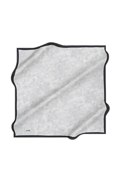 Aker Bulut Desen Saf İpek Sura Eşarp