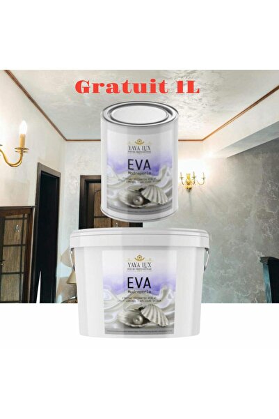 YaYa Color Package 2 L + 1 L Free, Luxury Decorative Paint, Eva Madreperla Pearl White with Glass Flakes