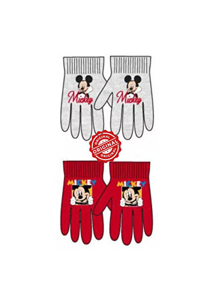 Mickey & Friends Unisex Mickey Mouse Knit Gloves Set - 2 Pairs
