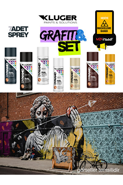 MZF Kluger Graffiti-Grafiti-Duvar-Beton-Ahşap-Plastik-Demir-Metal Sprey Boyam...