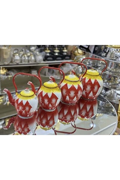 United أباريق فخارية حمراء - مجموعة من 4 قطع