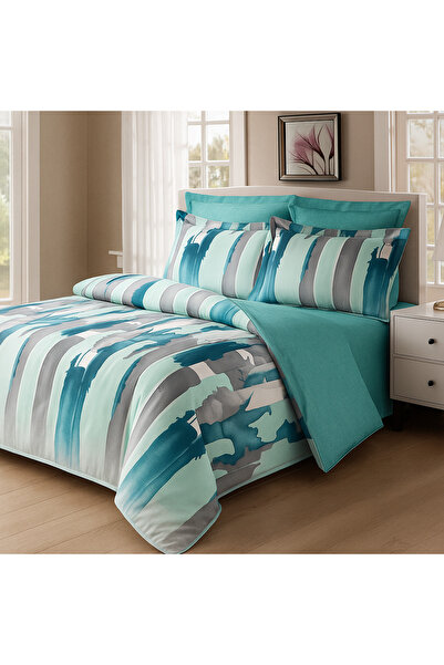 Casa Pucioasa Lenjerie de Pat ,Bumbac finet 6 Piese ,Cearșaf Normal pentru Pat Dublu