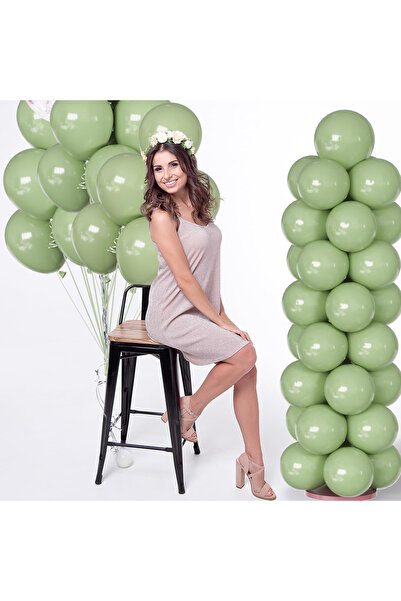 BALON DİYARI Mould Green Balloon, High Quality, Compatible with Air and Helium