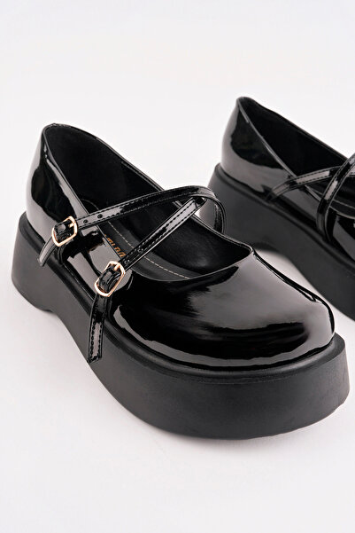 Madam Tarz Smr-4021 Thin Belt Thick Sole Loafer