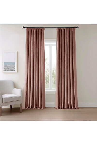 Generic HPD Half Price Drapes Velvet Curtain Panel, 50 x 96 in, Wild Rose