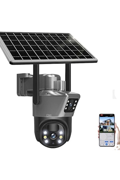 stuffix Dual CCTV 4G Wireless Camera, Solar Panel, SIM Slot, 3+3 MP, 360° View, 3X Zoom