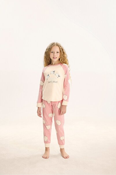 ZEYZEY 8706 Girls' Printed Pajama Set