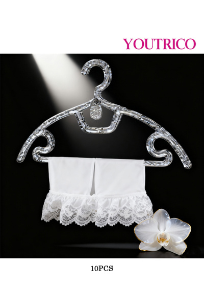 Youtrico شماعة ملابس مانعة للانزلاق برائحة عطرة - تصميم بنمط موجة فاخر (١٠ قطع)