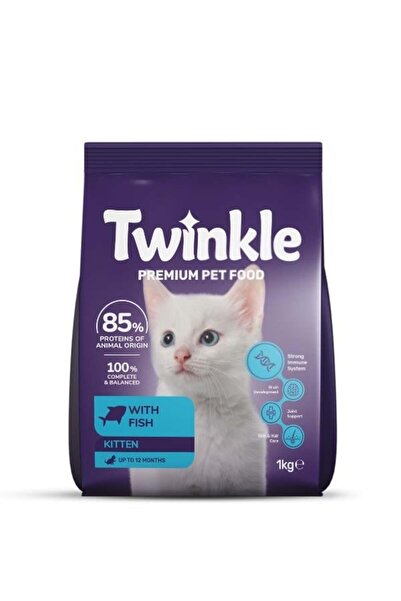 Twinkle Kedi & Köpek Maması Balıklı Yavru Kedi Maması 1 KG Kas Gelişimi, Bağı...