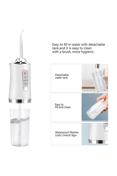 stuffix Cordless Portable Oral Irrigator - Removes Dental Plaque, 3 Modes