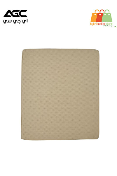 AGC Beige Leather Car Center Console Armrest Cushion Pad – Comfortable, Anti-Slip & Protective Cover