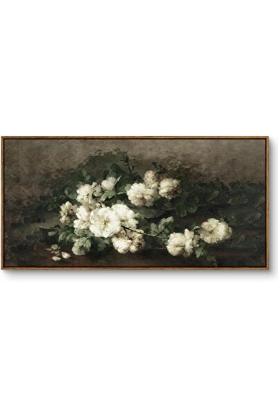 Emoda home Trove لوحة فنية جدارية زهرية ريفية – طباعة نباتية على قماش عتيق (6...