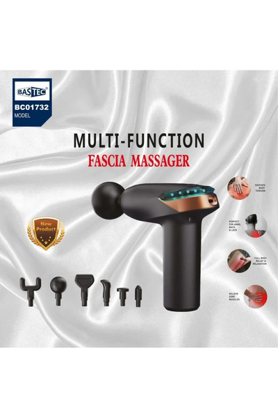 Bastec Smart multi-purpose massage device with 6 different heads from Bastak
