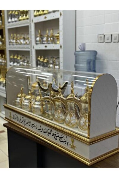 United صندوق دلة وأباريق شاي "سبعة ونخلة" + مبخرة (اسم شخصي)