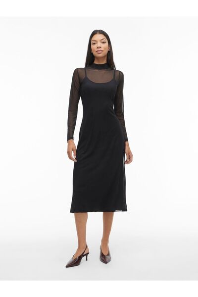 VILA Maxikleid VIVOLETTIS Mesh