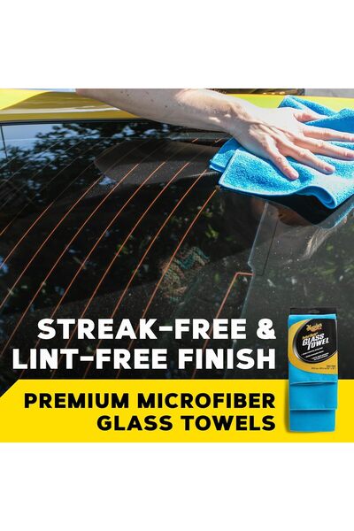 Generic Meguiar's High Clarity Glass Towel X190301EU - Blue - Lint-Free Finish