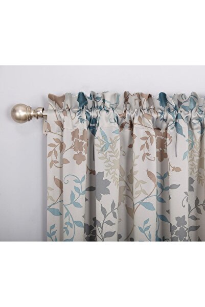 Sun Zero Kara Energy-Saving Patio Door Curtain Panel, Polyester, Floral