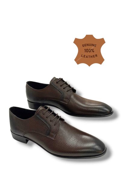 abar classic Men's Genuine Leather Neolite Sole Shoes with Laces Printed