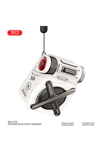Xo F72 Mecha Taşınabilir Kablosuz Bluetooth Hoparlör – Metal/PC/ABS Gövde Blu...