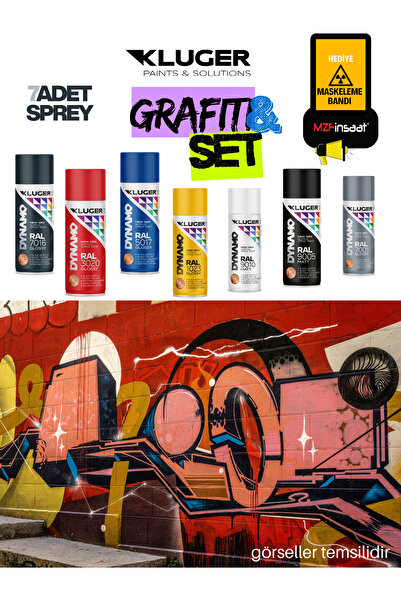 MZF Kluger Graffiti-Grafiti-Duvar-Beton-Ahşap-Plastik-Demir-Metal Sprey Boyam...