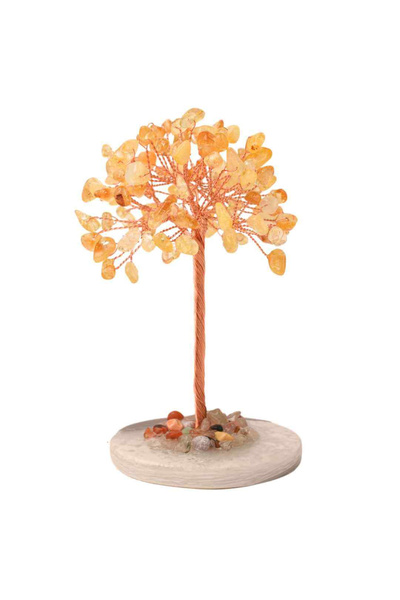 craftmystic Copacel 12 cm of semiprecious Citrine crystals and agate base - B...