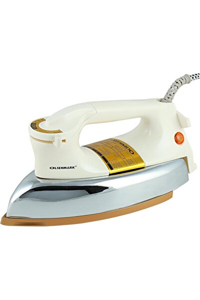 Olsenmark Handheld Dry Iron 1200W OMDI1741 - Non-stick Golden Teflon Soleplate (White/Silver/Gold)