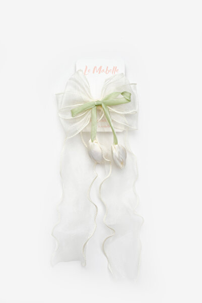 Le Mabelle Ecru Tulip Figured Dangling Girl's Buckle