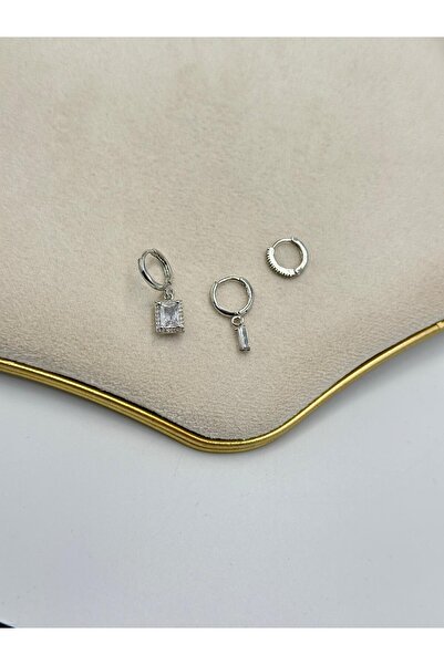 MyladyAccessoriess Baget Stone Set Earrings (Steel)