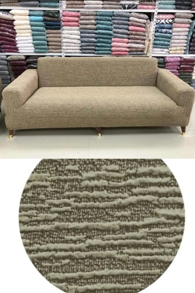 BASHTUGH TİCARET Husă de canapea de calitate pentru 3 locuri, o singură bucată, husă pentru canapea extensibilă, elastică, lavabilă, cu elastic.