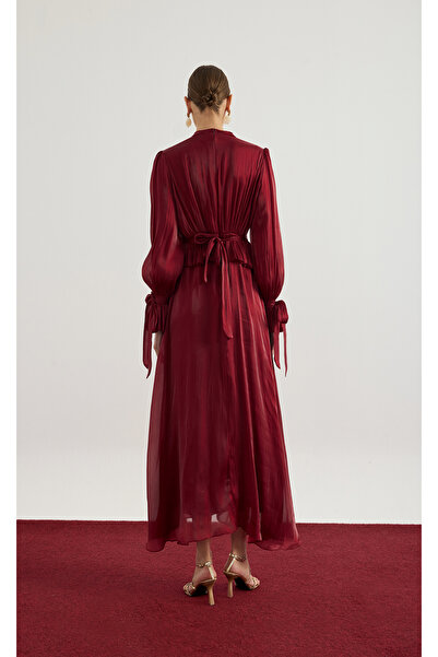 Birgül Bektaş Φόρεμα Janjan λεπτομέρεια με σούρες