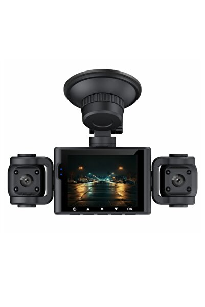 OEM Car Dash Camera EM-S7 4 Lens 360° View Full HD 1080p 13x5 cm IPS Screen Night Vision WiFi