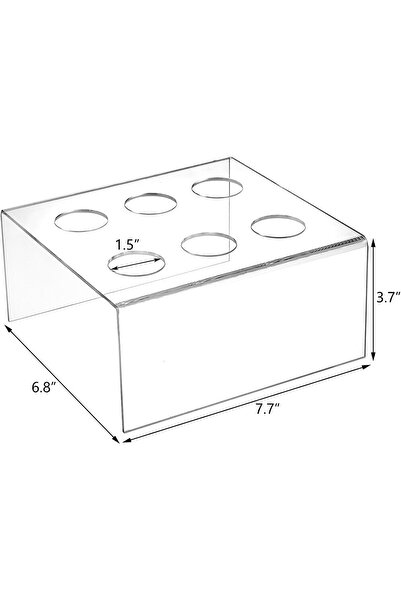 Slasa 2-Pack Acrylic Ice Cream Cone Display Rack – Clear Dessert & Sushi Holder 19.5x17.3x9.6 cm