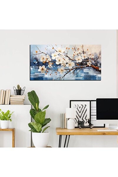 Emoda home Trove لوحة جدارية لوتس 120×60 سم – قماش لوتس مائي لغرفة النوم أو غرفة المعيشة