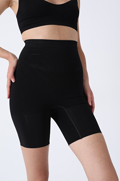 Serena High-waisted shapewear shorts – black