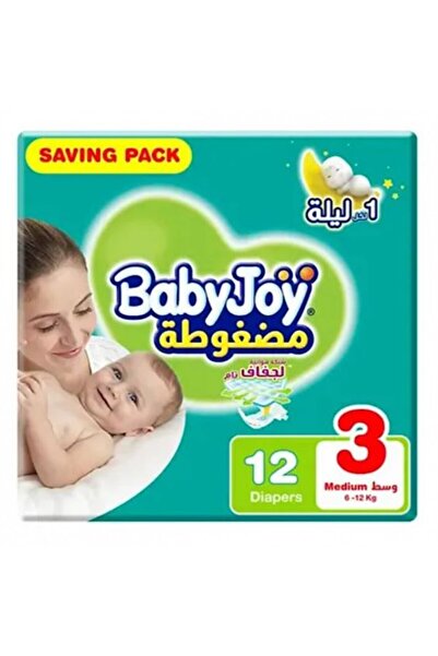 Baby Joy بيبي جوي مقاس (3) وسط عبوة صغيرة 12 حفاضة